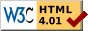 Icono de validación HTML 4.01
